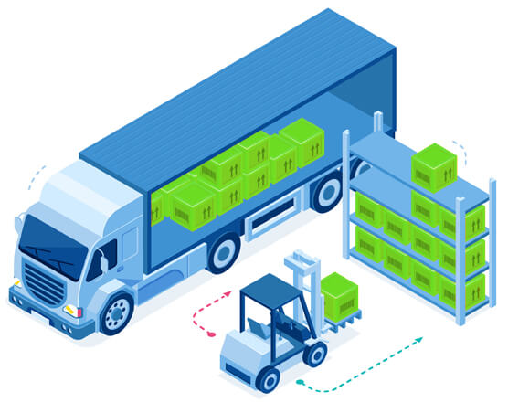 Moser Spedition Logistik Illustration